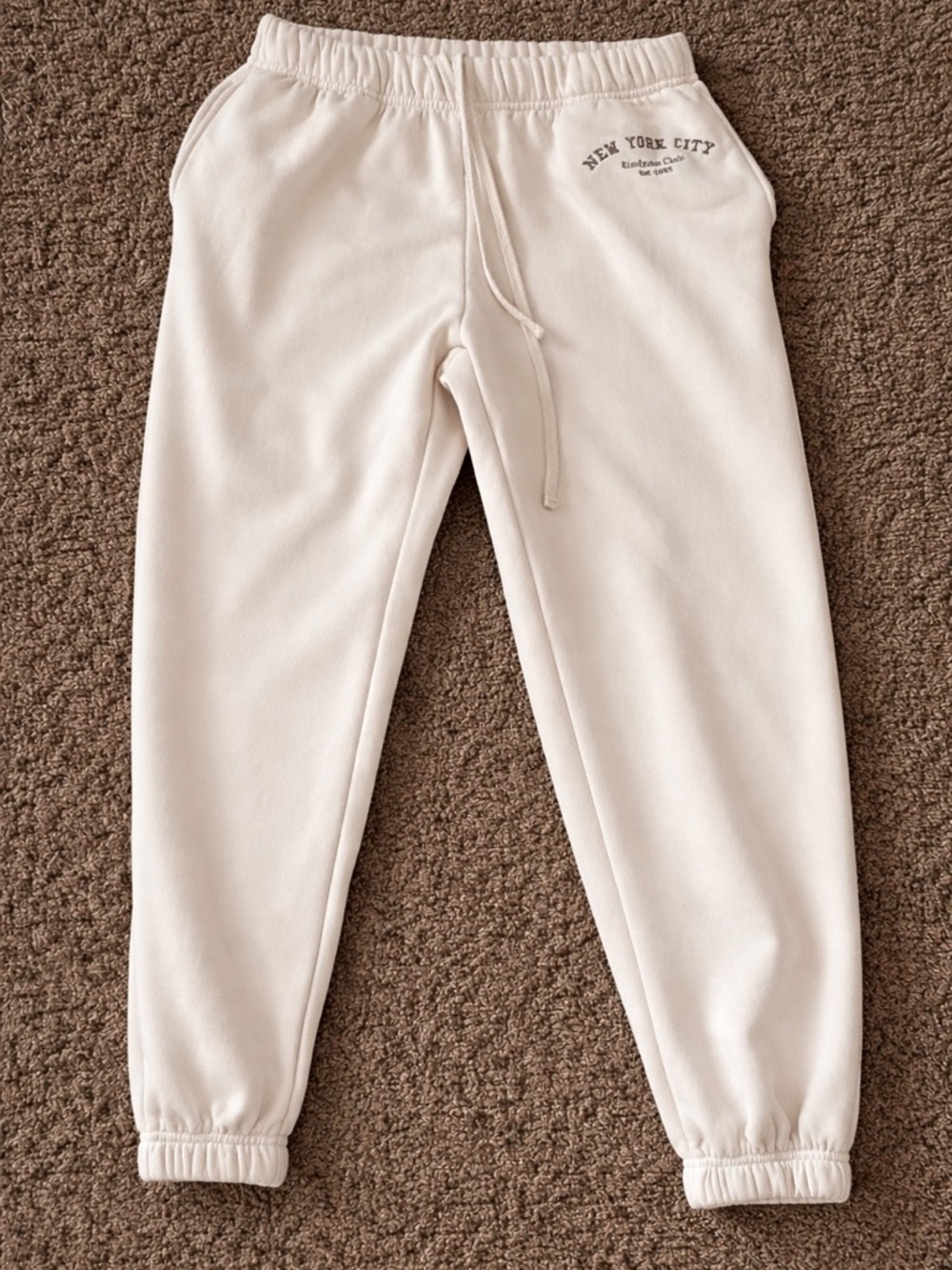 Women’s Cream Jogger Sweatpants